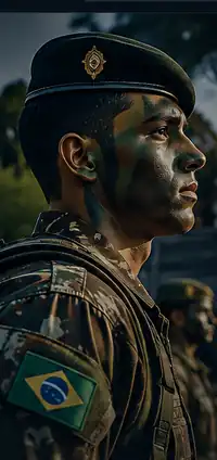 Militar brasileiro em ambiente de preparação